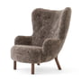 & Tradition - Petra Lounge Chair VB3, high back, oiled walnut / Sahara sheepskin