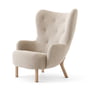 & Tradition - Petra Lounge Chair VB3, High Back, oiled oak / Karakorum 003