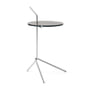 & Tradition - Halten Side Table SH9, smoked glass / polished stainless steel