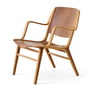 & Tradition - AX Lounge Chair with armrests HM11, walnut / oak lacquered
