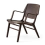 & Tradition - AX Lounge Chair with armrests HM11, dark stained oak