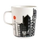 Marimekko - Oiva Siirtolapuutarha Mug 250 ml, white / black / orange