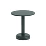 Muuto - Linear Steel Outdoor Coffee table, Ø 42 x H 47 cm, dark green RAL 6012