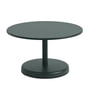 Muuto - Linear Steel Outdoor Coffee table, Ø 70 x H 40 cm, dark green RAL 6012