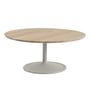Muuto - Soft Coffee table, Ø 95 cm, H 42 cm, oiled oak / gray