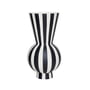 OYOY - Toppu Vase, Ø 14.5 x H 28 cm, white / black