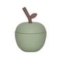 OYOY Mini apple cup with straw, green