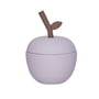 OYOY Mini apple cup with straw, lavender