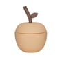 OYOY Mini apple cup with straw, peach