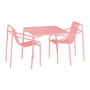 OUT Objekte unserer Tage - Ivy Garden set (garden table 90 x 90 cm & 2 x garden chairs), pale pink