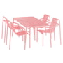 OUT Objekte unserer Tage - Ivy Garden set (garden table 170 x 90 cm & 4 x garden chairs), pale pink