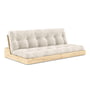 Karup Design - Base Sofa bed, clear lacquered pine / ivory