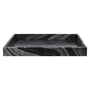 Marble tray, 30 x 40 cm, black / gray