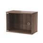 String - Display cabinet with swinging glass door, 58 x 30 cm, walnut