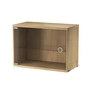 String - Display cabinet with swinging glass door, 58 x 30 cm, oak