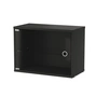 String - Display cabinet with swinging glass door, 58 x 30 cm, black stained ash