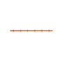 String - Relief Hook rail, medium, 82 cm, orange