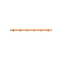 String - Relief Hook rail, medium, 82 cm, orange