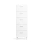 String - Relief Chest of drawers with legs, high, 41 x 41 x 115 cm, white