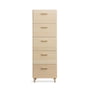 String - Relief Chest of drawers with legs, high, 41 x 41 x 115 cm, ash