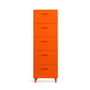String - Relief Chest of drawers with legs, high, 41 x 41 x 115 cm, orange