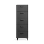String - Relief Chest of drawers with legs, high, 41 x 41 x 115 cm, gray