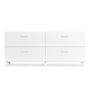 String - Relief Chest of drawers with legs, low, 123 x 41 x 46.6 cm, white