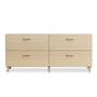 String - Relief Chest of drawers with legs, low, 123 x 41 x 46.6 cm, ash