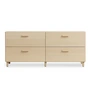 String - Relief Chest of drawers with legs, low, 123 x 41 x 46.6 cm, ash