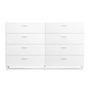 String - Relief Chest of drawers with legs, wide, 2 x 82 x 41 x 92.2 cm, white