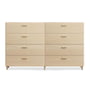 String - Relief Chest of drawers with legs, wide, 2 x 82 x 41 x 92.2 cm, ash