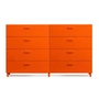 String - Relief Chest of drawers with legs, wide, 2 x 82 x 41 x 92.2 cm, orange