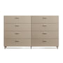 String - Relief Chest of drawers with legs, wide, 2 x 82 x 41 x 92.2 cm, beige