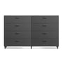 String - Relief Chest of drawers with legs, wide, 2 x 82 x 41 x 92.2 cm, gray