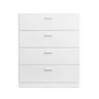 String - Relief Chest of drawers with plinth, wide, 82 x 41 x 92.2 cm, white