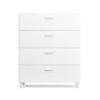 String - Relief Chest of drawers with legs, wide, 82 x 41 x 92.2 cm, white