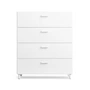 String - Relief Chest of drawers with legs, wide, 82 x 41 x 92.2 cm, white