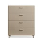 String - Relief Chest of drawers with legs, wide, 82 x 41 x 92.2 cm, beige