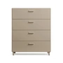 String - Relief Chest of drawers with legs, wide, 82 x 41 x 92.2 cm, beige