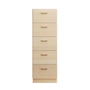 String - Relief Chest of drawers with plinth, high, 41 x 41 x 115 cm, ash