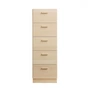 String - Relief Chest of drawers with plinth, high, 41 x 41 x 115 cm, ash