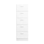 String - Relief Chest of drawers with plinth, high, 41 x 41 x 115 cm, white