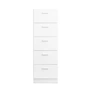 String - Relief Chest of drawers with plinth, high, 41 x 41 x 115 cm, white