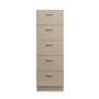 String - Relief Chest of drawers with plinth, high, 41 x 41 x 115 cm, beige