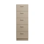 String - Relief Chest of drawers with plinth, high, 41 x 41 x 115 cm, beige