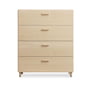 String - Relief Chest of drawers with legs, wide, 82 x 41 x 92.2 cm, ash