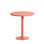 Petite Friture - Week-End Bistro table Outdoor, Ø 70 cm, coral
