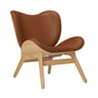 Umage - A Conversation Piece Armchair, natural oak / cognac leather look