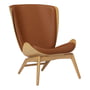Umage - The Reader Armchair, natural oak / cognac leather look