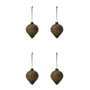 House Doctor - Hinda ornament, H 9.5 cm, brown (set of 4)